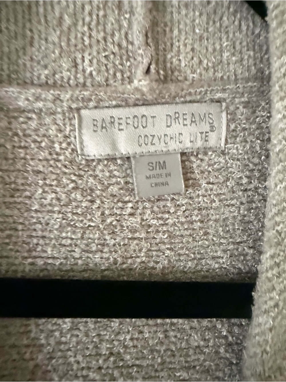 Barefoot Dreams CozyChic Lite Women's Cream Textured Open Cardigan size S/M